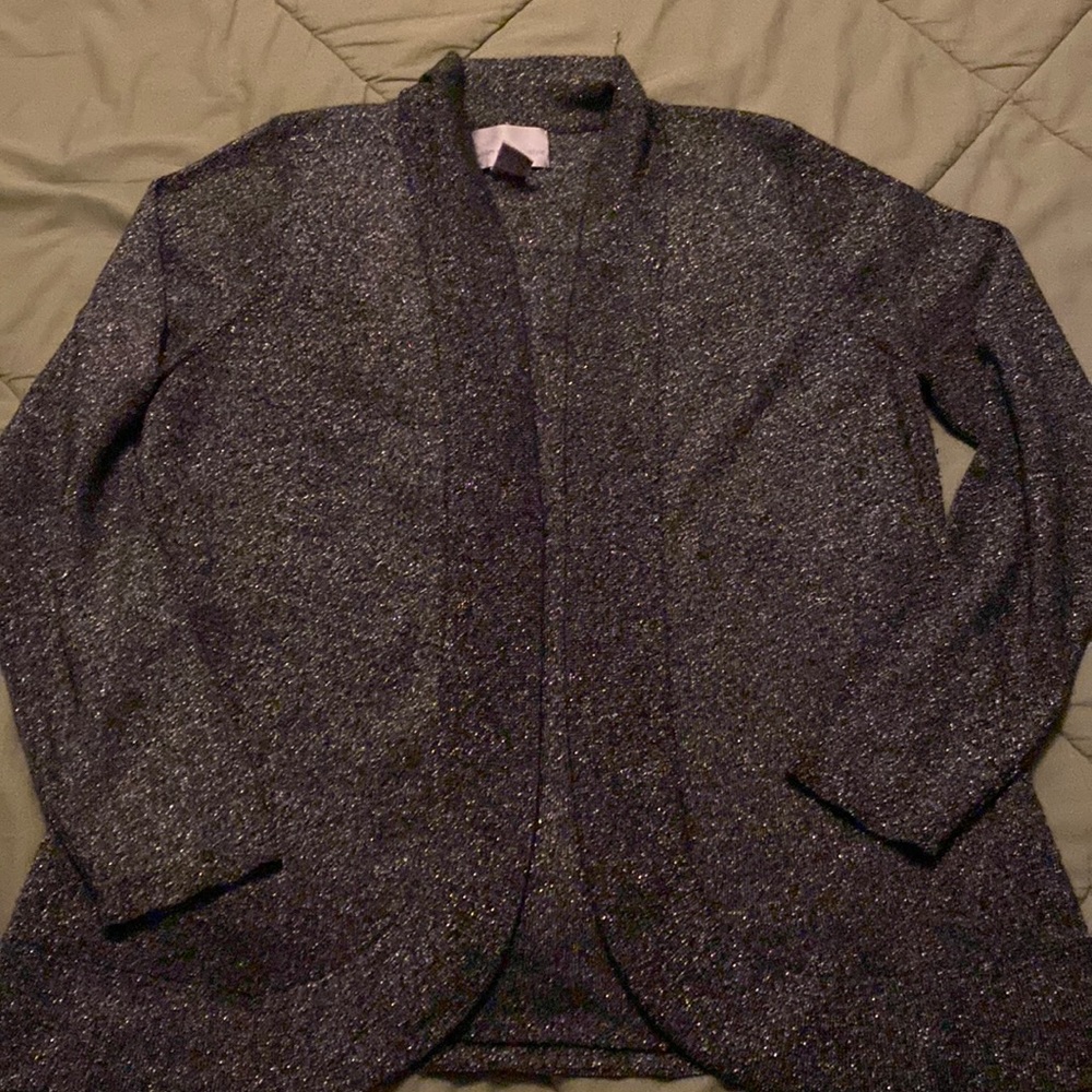 Susan Graver xl sweat with shine.  Looks like two pieces.  One piece